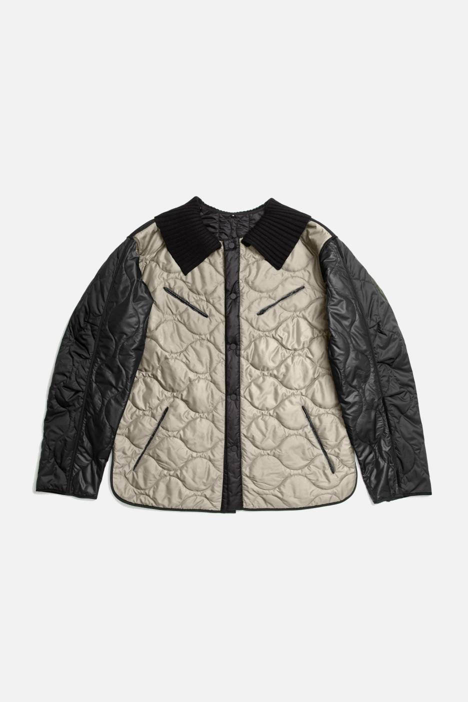 PATCH бомбер: colourblock - beige/black